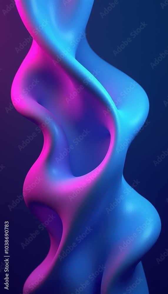 Abstract fluid shape in vibrant blue and pink hues, perfect for modern designs, tech presentations, or creative projects. Abstract fluid shape in vibrant blue and pink hues, perfect for modern designs, tech presentations, or creative projects.