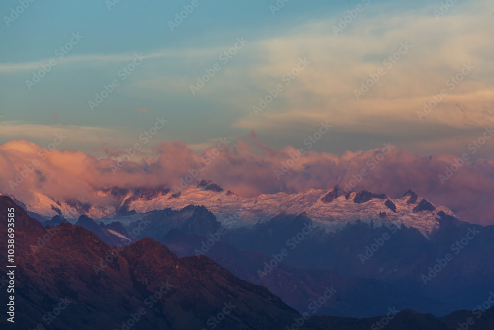 Mountains on sunrise Mountains on sunrise