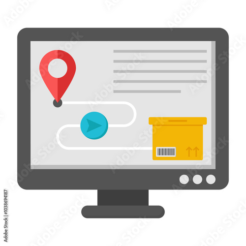 An icon design of online parcel tracking 

