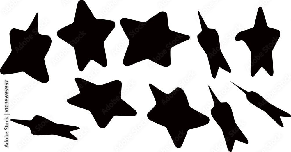 Fototapeta premium star icon, black color star, Star vector icons. Set of star symbols