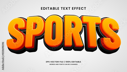 Sports game 3d editable text effect