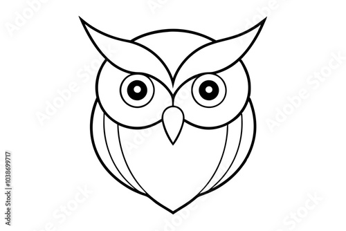 Owl head Silhouette | isolated vector silhouette illustration on white background