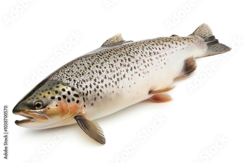 Rainbow trout isolated on a white background