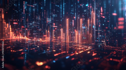 Futuristic Data Visualization in 3D Environment