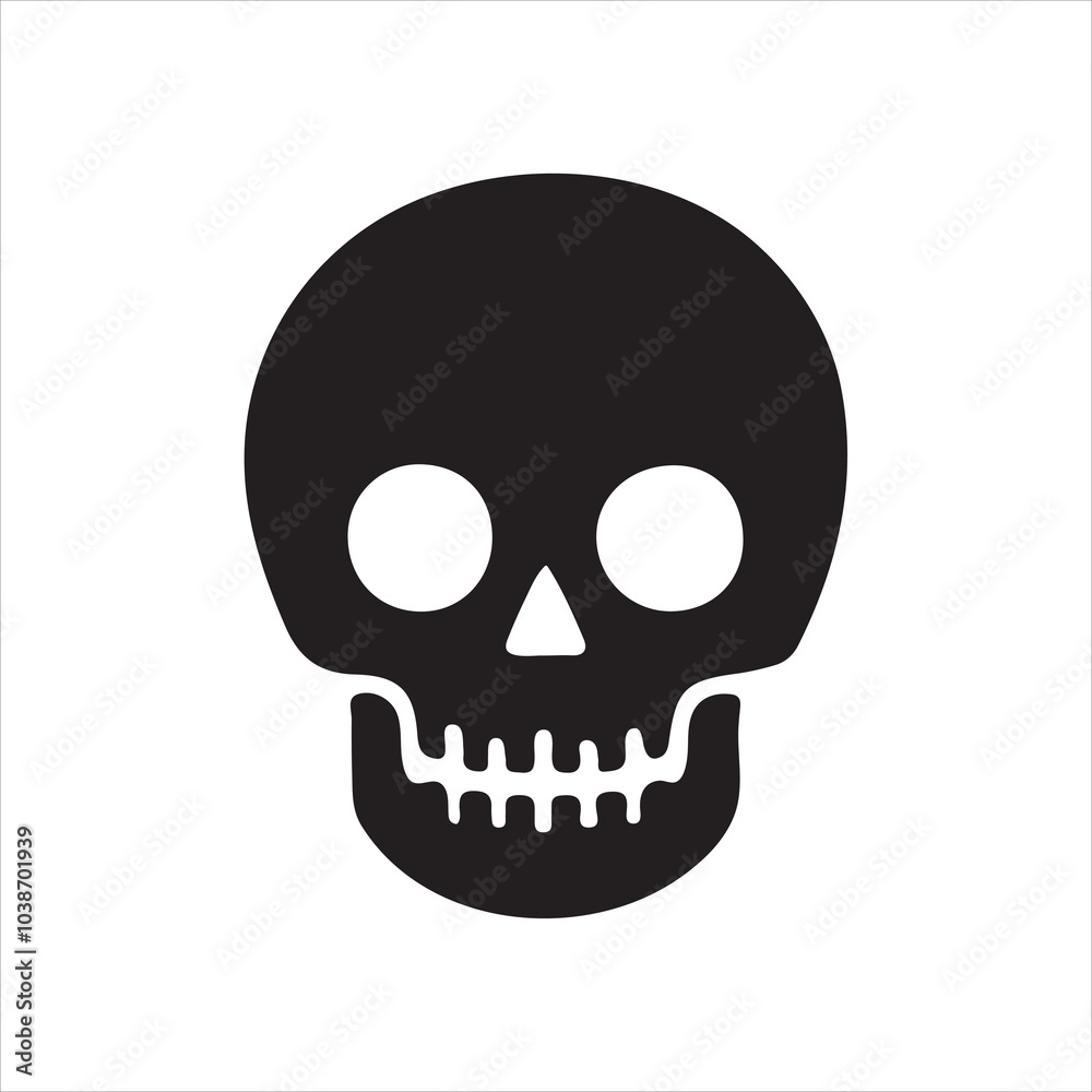Skull & Bones Icon on Black Button with White Rollover Skull & Bones Icon on Black Button with White Rollover