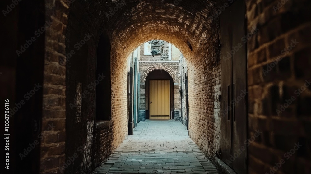 Serene Archway Leading to an Open Doorway Serene Archway Leading to an Open Doorway