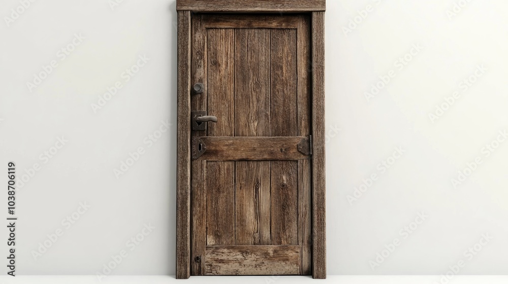 Rustic Wooden Door with Simple Charm Rustic Wooden Door with Simple Charm