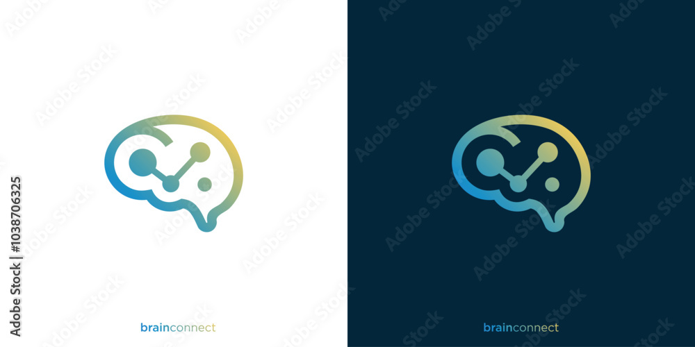 Brain Connect Logo. Intelligence Brain Tech Logo, Icon, Symbols, Vector, Design Inspiration. Brain Connect Logo. Intelligence Brain Tech Logo, Icon, Symbols, Vector, Design Inspiration.