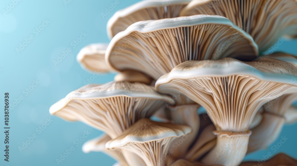 Mushroom against a light background, wonderful seasonal growth. Background gentle, mushroom clear. Mushroom against a light background, wonderful seasonal growth. Background gentle, mushroom clear.