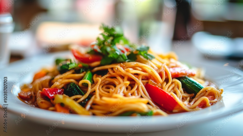 Colorful Stir-Fry Noodles with Fresh Vegetables