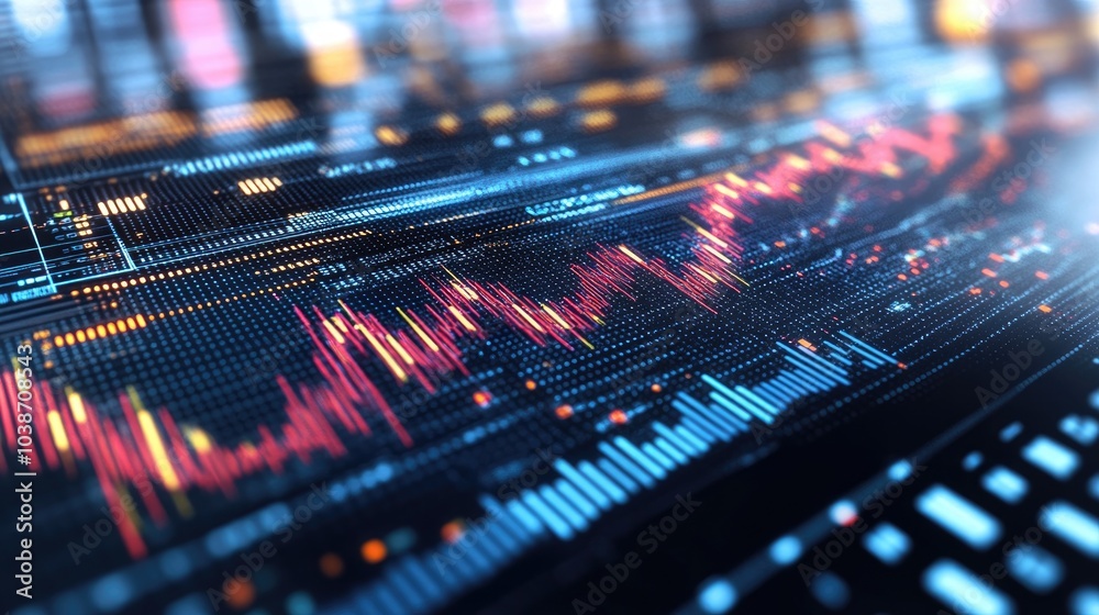 Dynamic Stock Market Data Visualization Concept