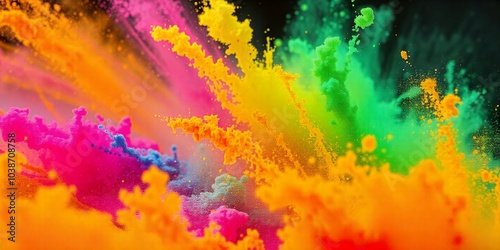 Vibrant colors explode in a burst of energy.