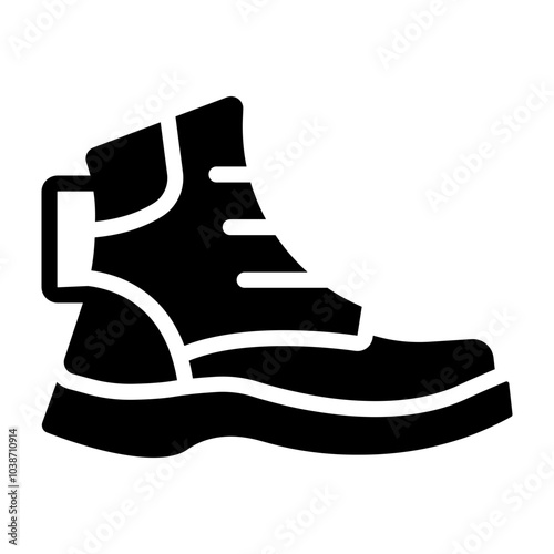 Work boot Glyph Icon Design