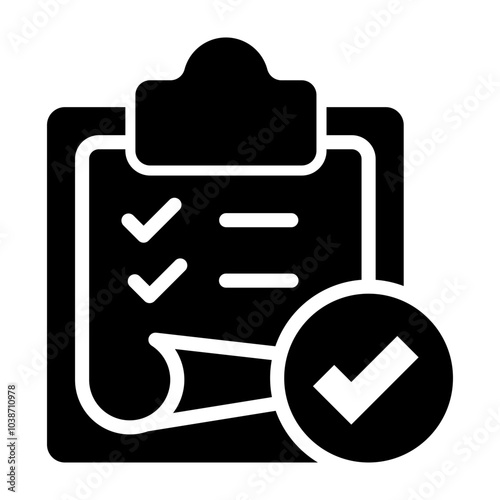 Clipboard Glyph Icon Design