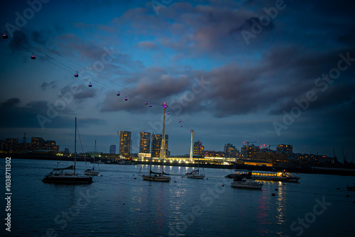 Cable cars above the city