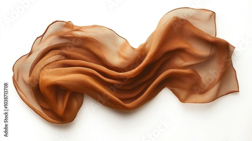 Elegant flowing fabric in warm brown hues