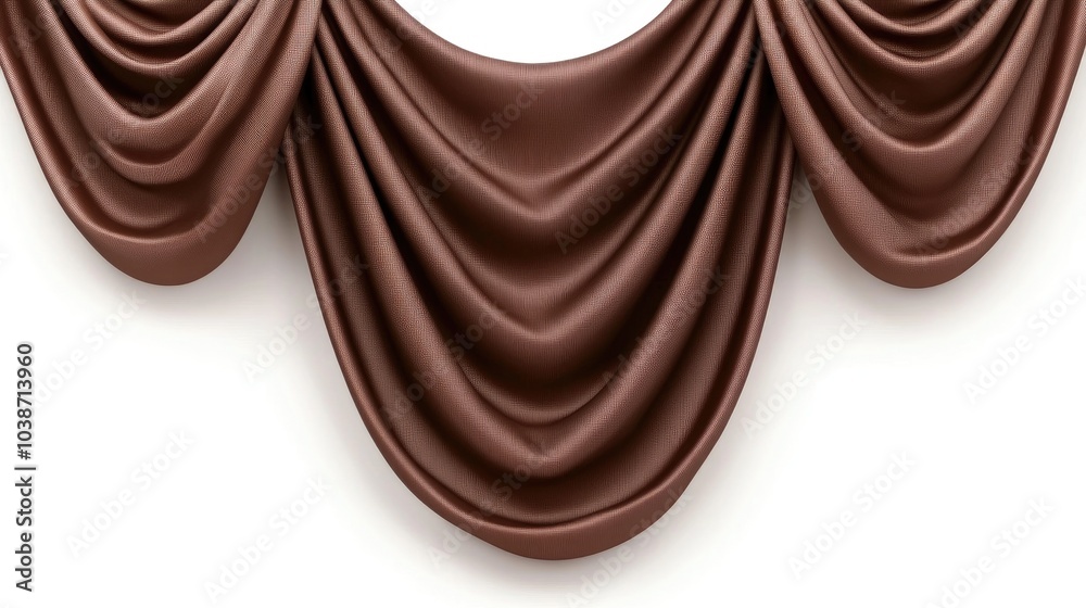 Elegant Brown Drapery with Soft Texture Elegant Brown Drapery with Soft Texture