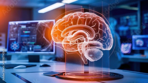 Exploring the intricacies of the human brain a visual representation of neurological processes and technologies in modern science photo