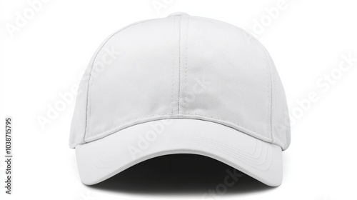 White Baseball Cap Mockup - Front View, Blank Template, Apparel Design, baseball cap, mockup