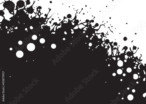 Abstract Background. Modern Monochrome Background for Banner, Poster. Halftone Vector Texture for your Design.