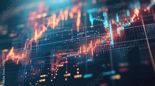 Wallpaper Mural Dynamic Data Visualization of Financial Market Trends Torontodigital.ca
