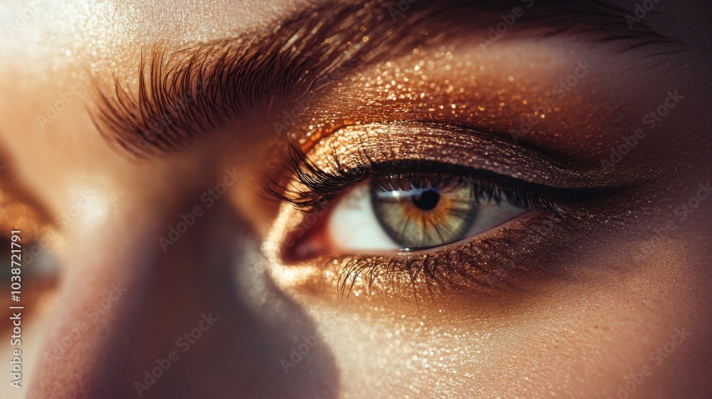 Close-Up of Gorgeous Eye with Stunning Makeup Effects Close-Up of Gorgeous Eye with Stunning Makeup Effects