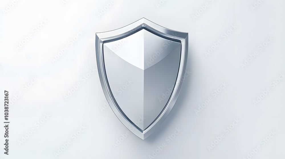 Cyber security safety shield in minimalistic style. 3d vector illustration. white background
Cyber security safety shield in minimalistic style. 3d vector illustration. white background