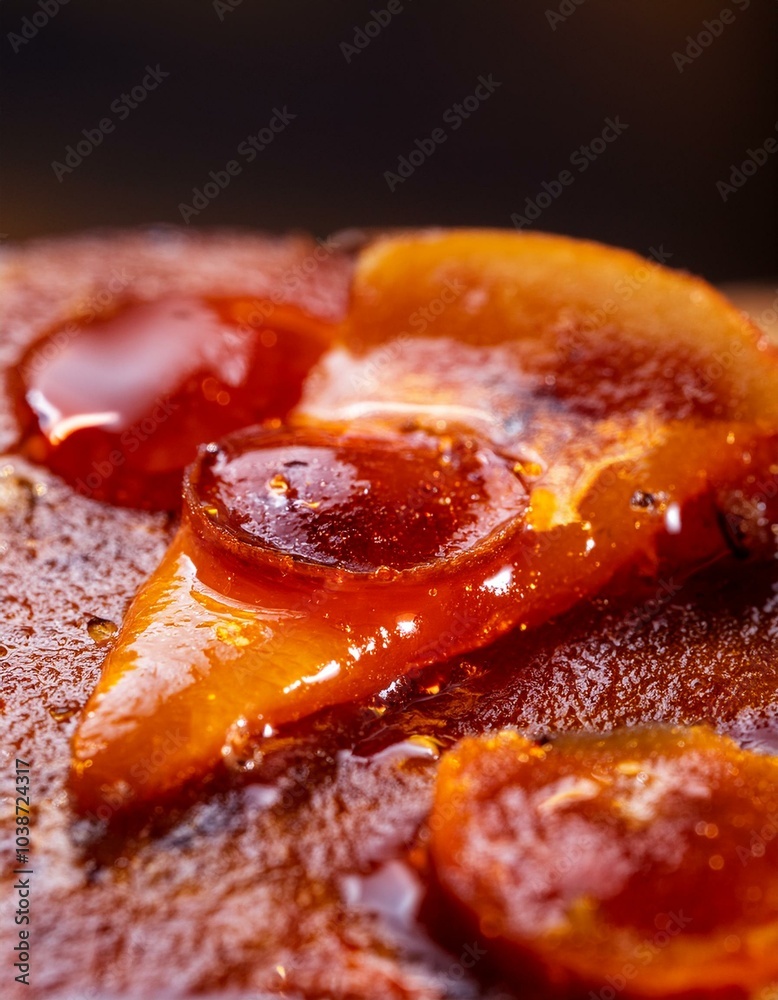 Trozo de pizza con queso derretido Trozo de pizza con queso derretido