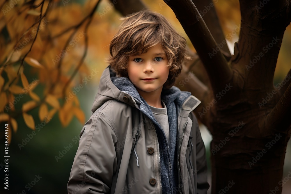 Portrait of a cute little boy in the autumn park. Autumn concept. Portrait of a cute little boy in the autumn park. Autumn concept.
