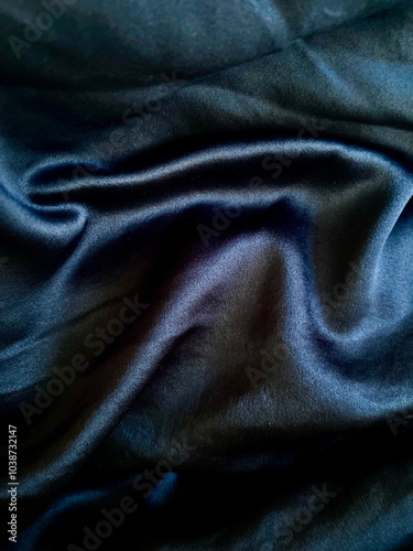 blue satin fabric