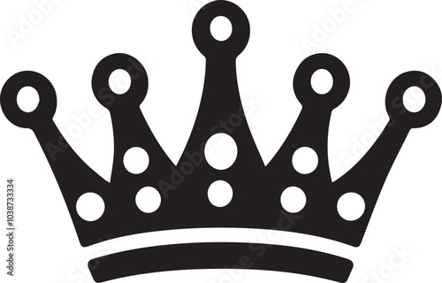 Minimalist crown silhouette, Crown silhouette logo, Crown vector Icon.
