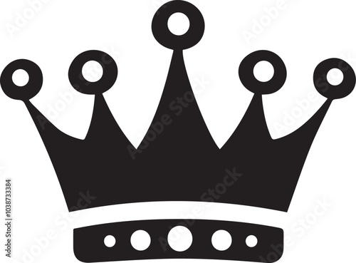 Minimalist crown silhouette, Crown silhouette logo, Crown vector Icon.