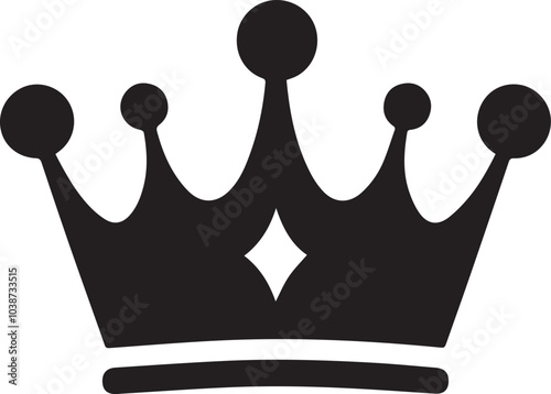 Minimalist crown silhouette, Crown silhouette logo, Crown vector Icon.