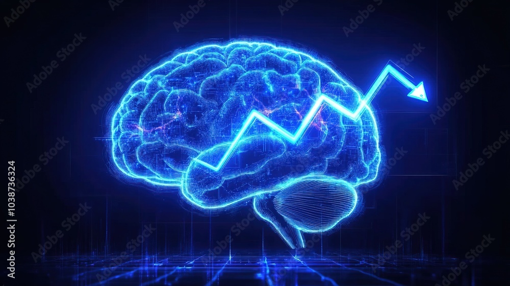 Glowing brain with an upward-pointing arrow, symbolizing mindset growth Glowing brain with an upward-pointing arrow, symbolizing mindset growth