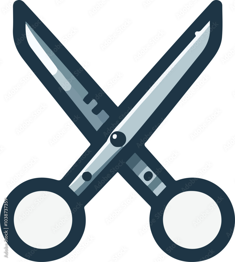 Scissor icon. Black scissor icon isolated on white background. Scissor symbol. Vector illustration Scissor icon. Black scissor icon isolated on white background. Scissor symbol. Vector illustration