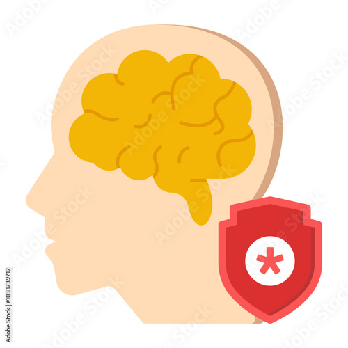 Modern design icon of brain

