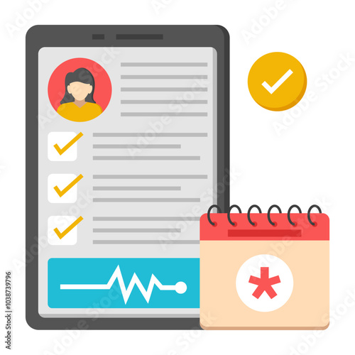 A unique design icon of mobile doctor appointment 

