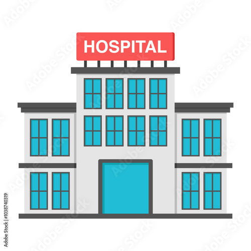 Modern design icon of hospital building 

