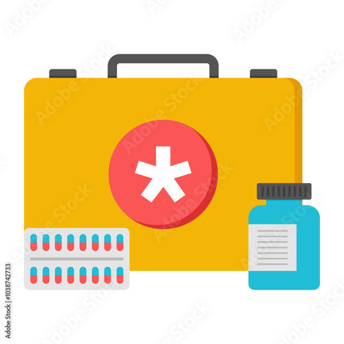 Vector design of first aid kit

