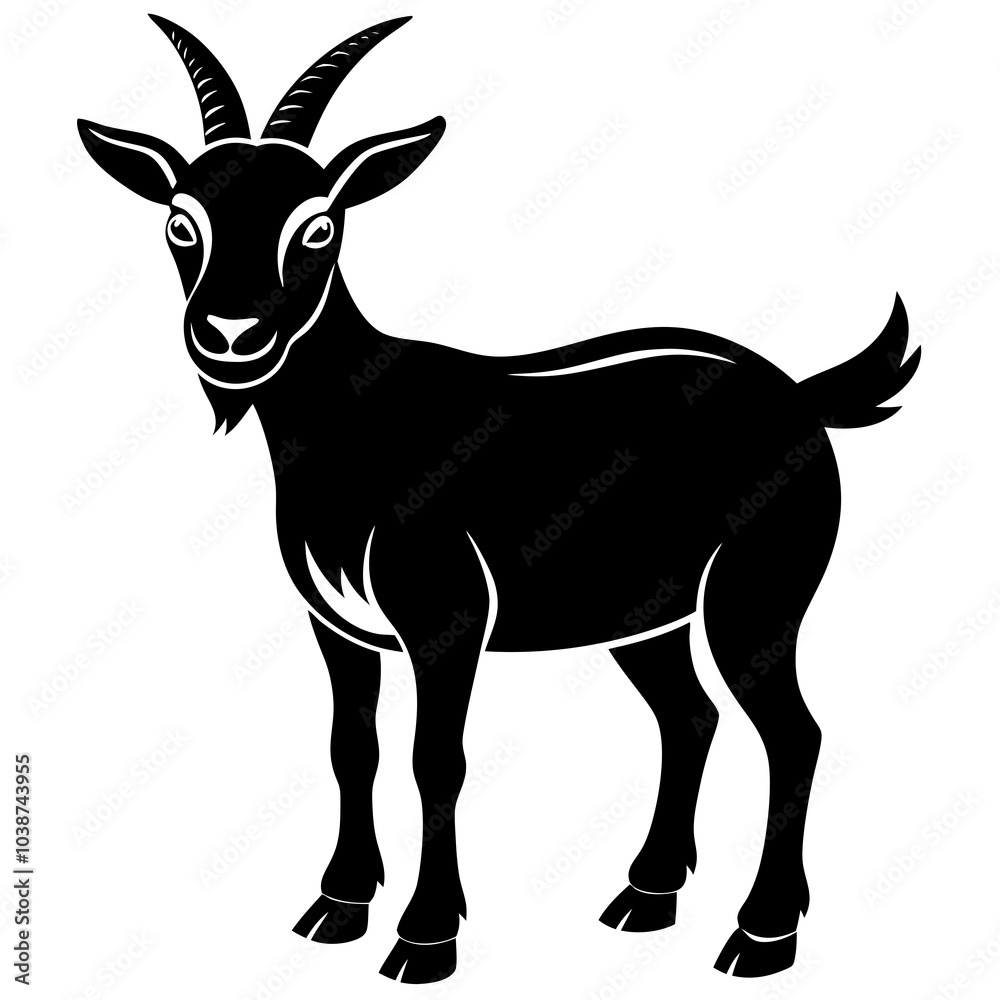 Obraz premium Goat vector silhouette 