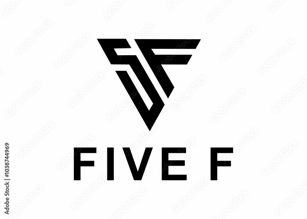 number five f logo, design, vector, illustration, creative icon, template number five f logo, design, vector, illustration, creative icon, template