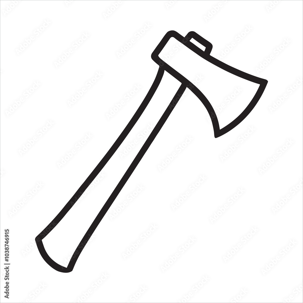single one line Axe silhouette on white background
single one line Axe silhouette on white background