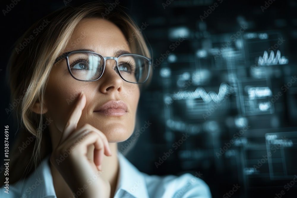 Female Career Advisor in Thoughtful Reflection Female Career Advisor in Thoughtful Reflection