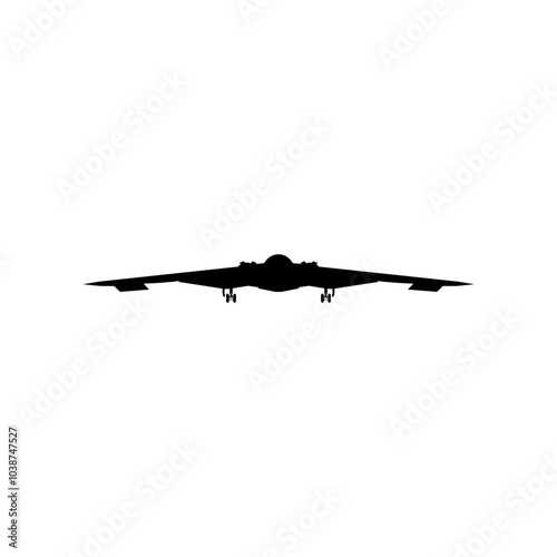 Silhouette of the Jet Fighter, Fighter Aircraft, are military aircraft designed primarily for air-to-air combat. Vector Illustration