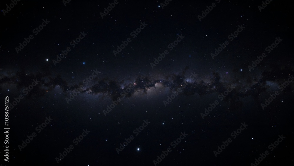 Starry galaxy with twinkling stars and nebula clouds in background