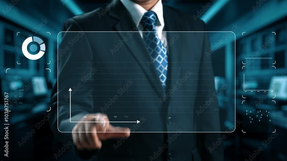 Business person delve into data analytics to uncover trends and insights from predictive big data models to real-time analysis, learn how data driven decisions propel analytic industries forward UUID