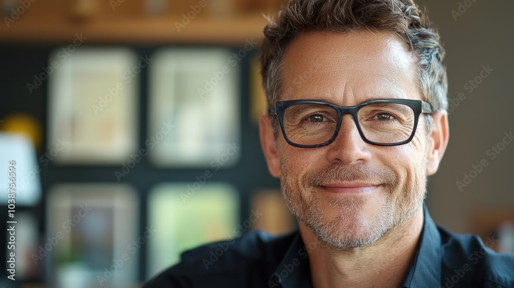 Happy middle aged professional business man, smiling mature executive ceo manager, 45 years old male entrepreneur, confident business owner wearing glasses in office. Headshot portrait Happy middle aged professional business man, smiling mature executive ceo manager, 45 years old male entrepreneur, confident business owner wearing glasses in office. Headshot portrait