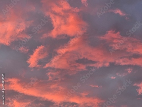 red sunset sky