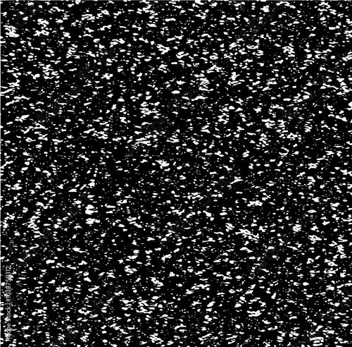 Snow, stars, twinkling lights, rain drops on black background. Abstract vector noise. Small particles of debris and dust. Distressed uneven grunge texture overlay.