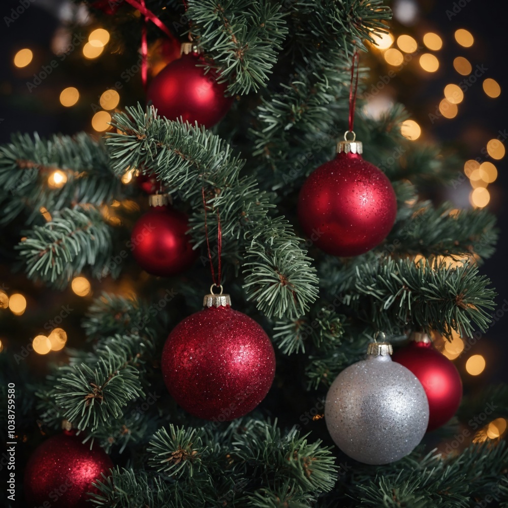 Beautiful ornaments create a festive holiday spirit Beautiful ornaments create a festive holiday spirit